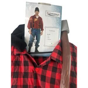 FunCostumes Men’s Lumberjack Costume • 2X • Plaid Shirt, Suspenders, Hat + Axe
